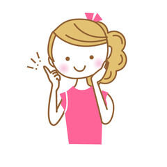 笑顔の女性の表情