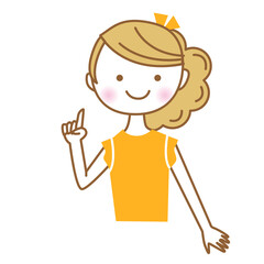 Fototapeta premium 説明する女性の表情