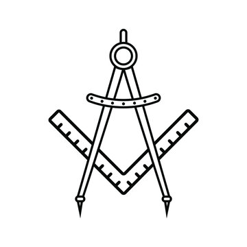 freemasonry icon vector simple design