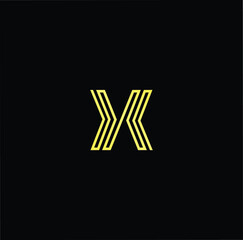 Minimal elegant monogram art logo. Outstanding professional trendy awesome artistic XY YX initial based Alphabet icon logo. Premium Business logo gold color on black background