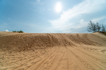 Bau Trang sand dunes, sub-Sahara desert in Binh Thuan province, Vietnam