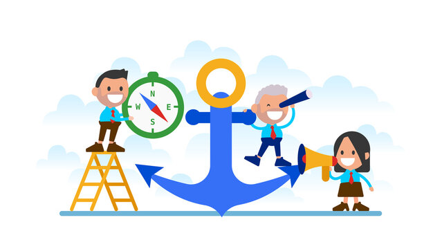 Concept of direction on the successful path.
