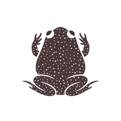 Frog logo. Abstract frog on white background
