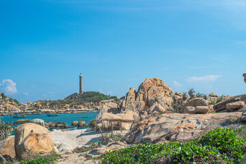 Fototapeta na wymiar Ke Ga lighthouse, Binh Thuan province, Vietnam
