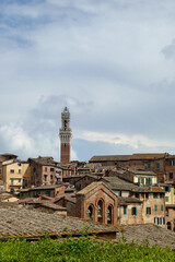 Fototapeta premium Siena skyline cityscape of the medieval city in southern Tuscany Italy