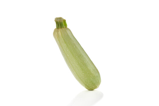 Fresh zucchini isolated on white background   