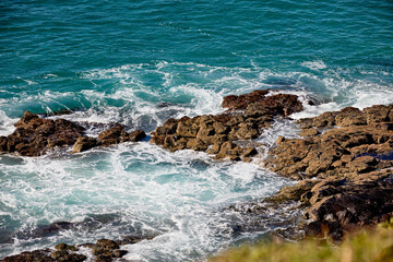 Fototapeta na wymiar Scenes from Lennox head of various seascapes and activity, NSW, Australia