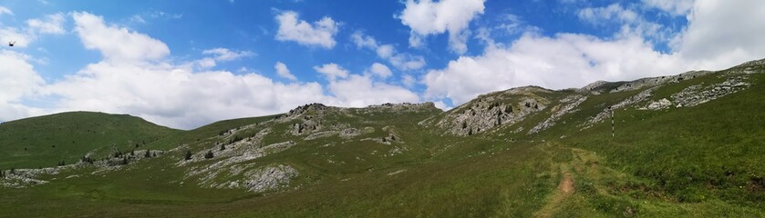 Mountain landscape in the summer  - panoramic view 
