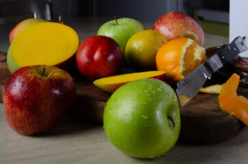 beautiful and tasty fruits forming a beautiful arrangement