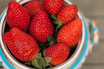 strawberries in a bowl