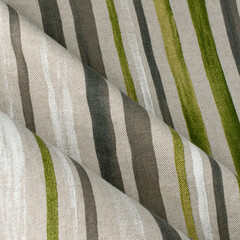 Green stripe Fabric with natural texture, Cloth backdrop