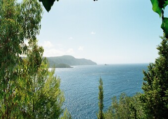 view of the sea from the rock