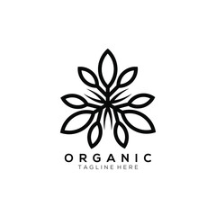 silhouette leaf plant vector logo