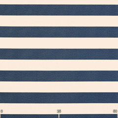 Fototapeta premium Fabric with natural texture, Cloth backdrop. Drawing on a fabric a blue stripe on a beige background.
