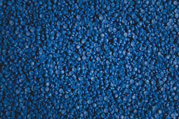 Blue plastic grain, plastic polymer granules,hand hold Polymer pellets, Raw materials for making water pipes, Plastics from petrochemicals and compound extrusion, resin from plant polyethylene.