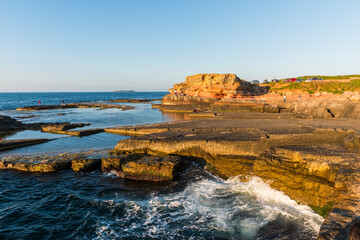 Kefken Pink Rocks (Pembe Kayalar) in Kocaeli, Turkey.