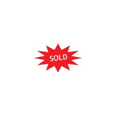 Sold,sold out vector icon template