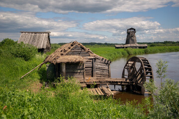 old wooden mill in the countryside