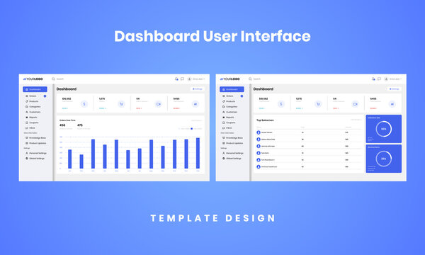 Dashboard User Interface Template Design