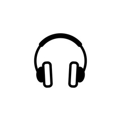 Earphone icon in trendy flat design