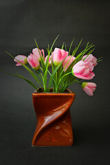 plastic flowers in the house for decoration