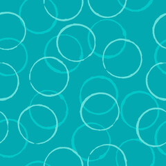 Seamless pattern with light blue circles on bright blue background. Vector design for textile, backgrounds, clothes, wrapping paper, web sites and wallpaper. Fashion illustration seamless pattern.
