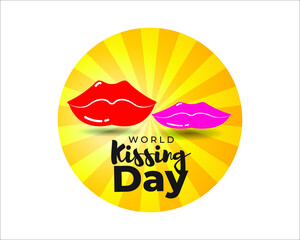 vector illustration for world kissing day