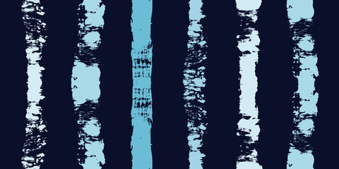 Hand drawn striped pattern, dark blue navy stripe seamless background, sea brush strokes. vector grunge stripes, nautical paintbrush line