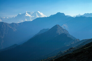 Beautiful scenic landscape of chopta / Tungnath, uttarakhand, india.