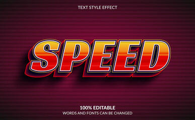 Editable Text Effect, Speed Text Style