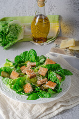 Fresh salad with croutons