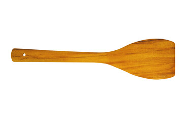 Wooden Spoon, Wooden ladle, Isolated on White Background