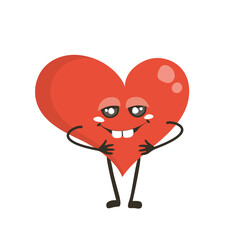 heart cartoon character,  love emotion symbol