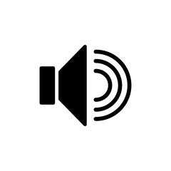 Speaker icon in trendy flat design
