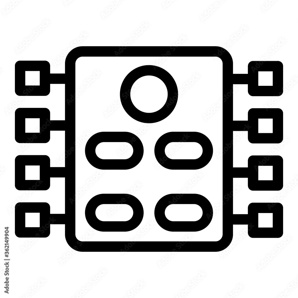 Poster data smart scales icon. outline data smart scales vector icon for web design isolated on white backg