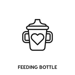 feeding bottle vector icon. feeding bottle sign symbol. Modern simple icon element for your design