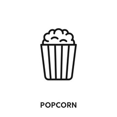 popcorn vector icon. popcorn sign symbol. Modern simple icon element for your design