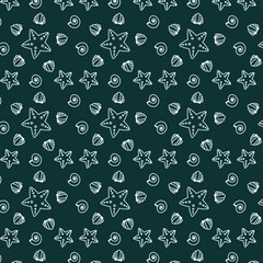 seamless fishes pattern 