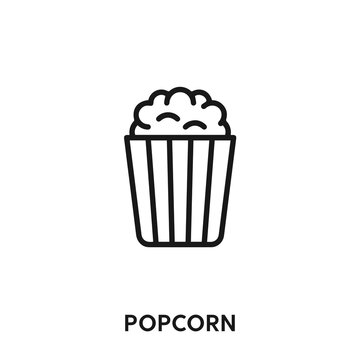 popcorn vector icon. popcorn sign symbol. Modern simple icon element for your design