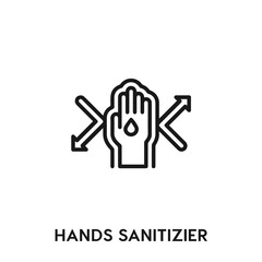 hands sanitizer vector icon. hands sanitizer sign symbol. Modern simple icon element for your design