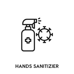 hands sanitizer vector icon. hands sanitizer sign symbol. Modern simple icon element for your design