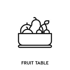 fruit plate vector icon. fruit plate sign symbol. Modern simple icon element for your design