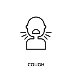 cough vector icon. cough sign symbol. Modern simple icon element for your design