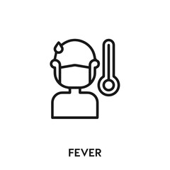 fever vector icon. fever sign symbol. Modern simple icon element for your design