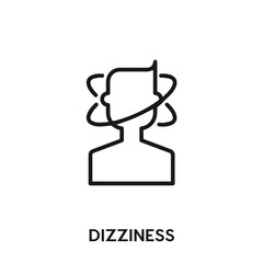 dizziness vector icon. dizziness sign symbol. Modern simple icon element for your design