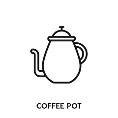 coffee pot vector icon. coffee pot sign symbol. Modern simple icon element for your design