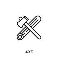 axe vector icon. axing wood sign symbol. Modern simple icon element for your design