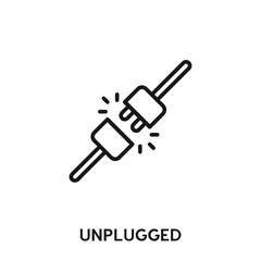 unplugged vector icon. unplugged sign symbol. Modern simple icon element for your design
