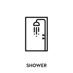 shower vector icon. bath sign symbol. Modern simple icon element for your design