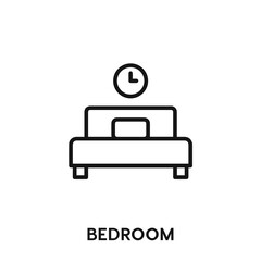 bedroom vector icon. bedroom sign symbol. Modern simple icon element for your design